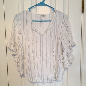 White & Black Striped Shirt